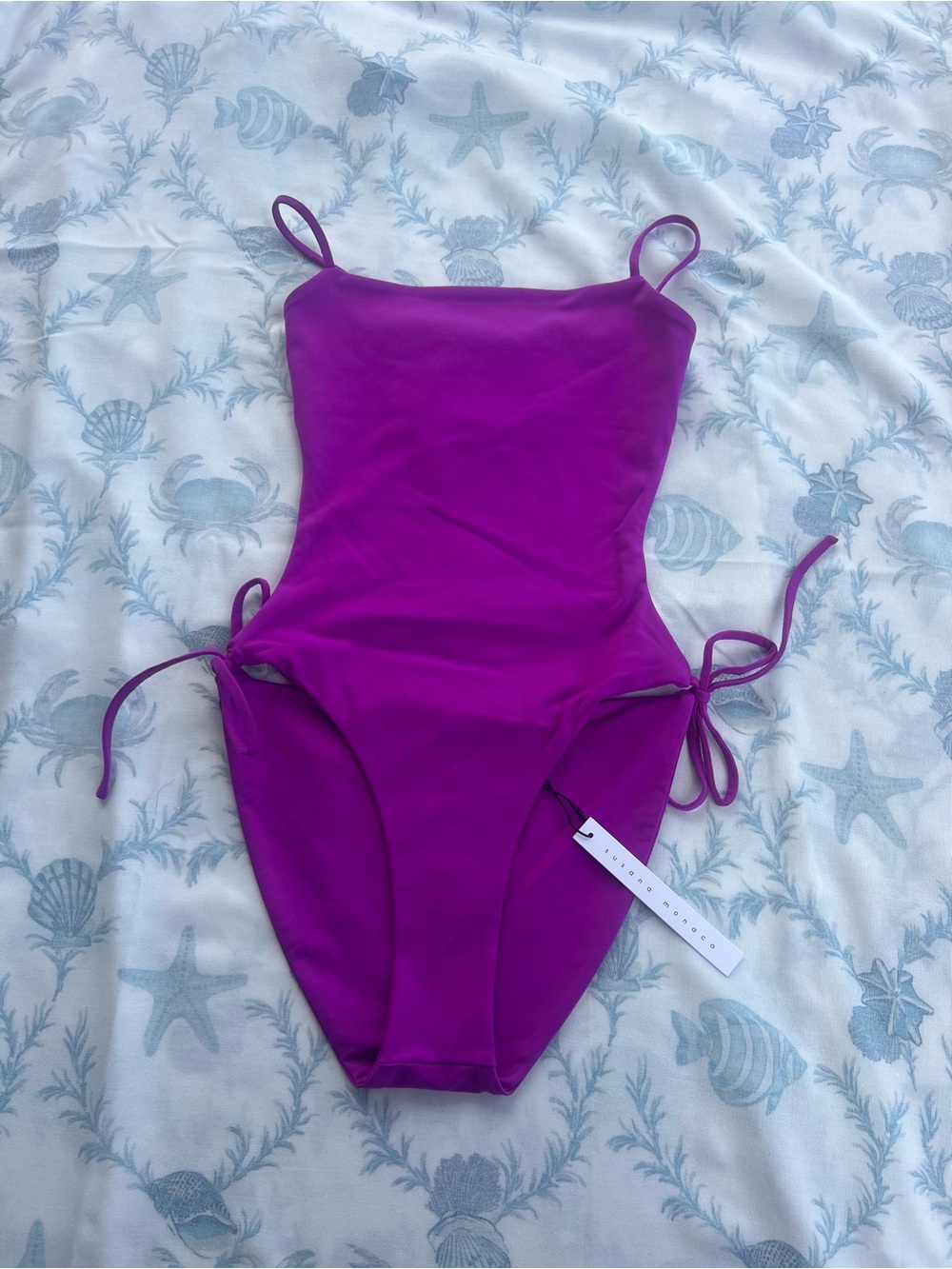 Susana Monaco Tie Back One Piece Monokini Swimsuit in Supernova Small $178